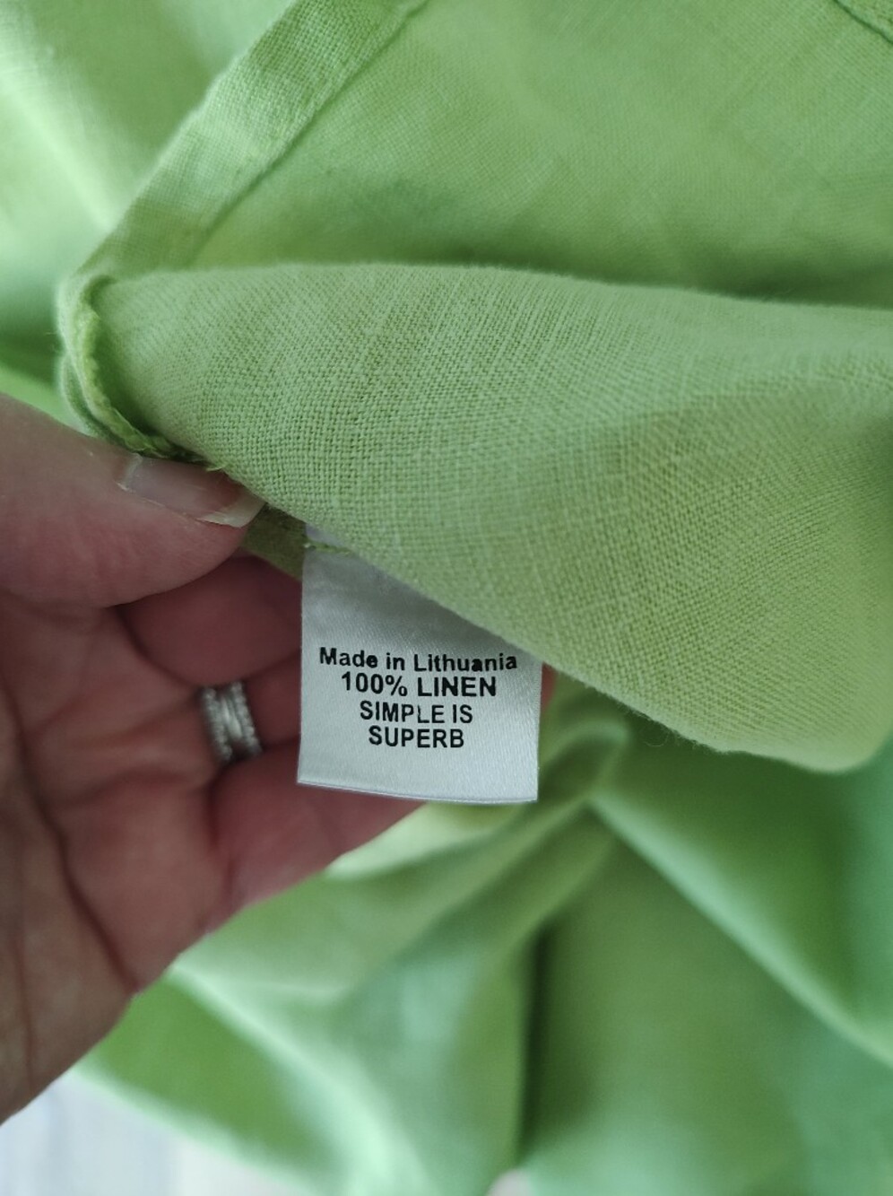Flax Linen Green Tank Top M - Picture 9 of 9